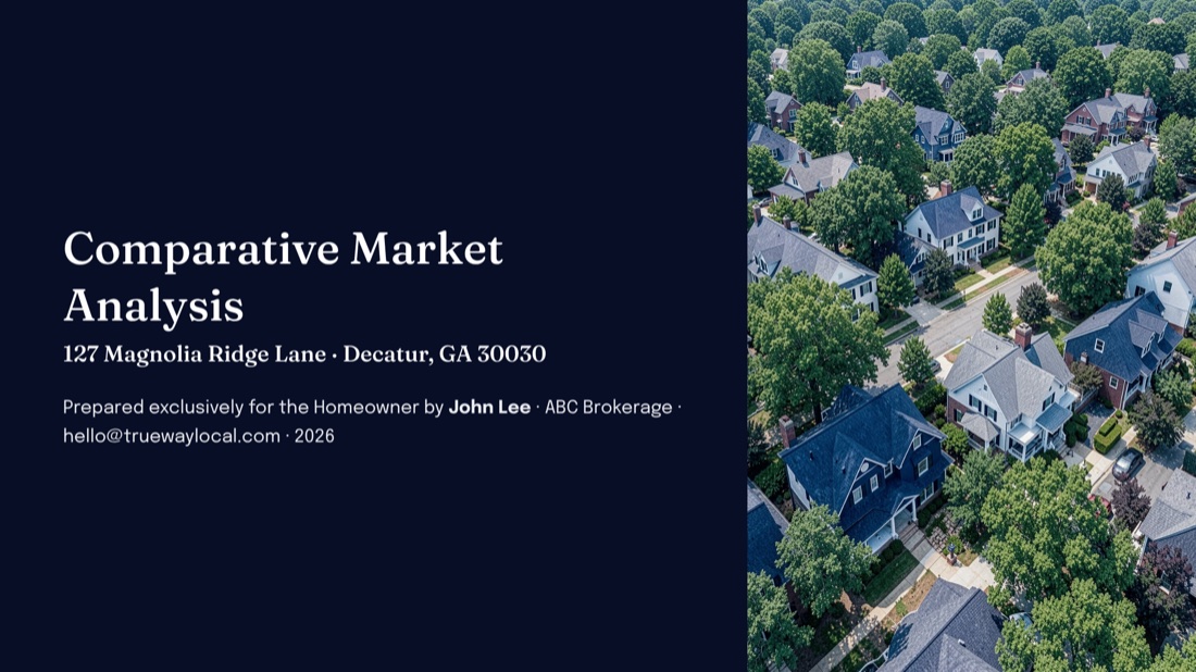 Comparative market analysis cover page
