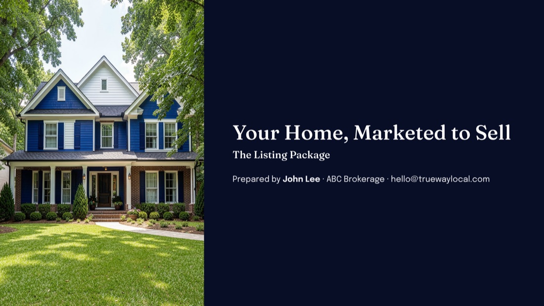 Listing package cover page