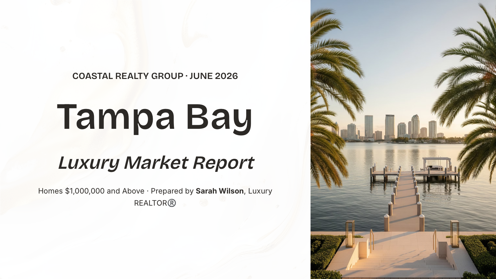 Tampa Bay monthly market report PDF sample